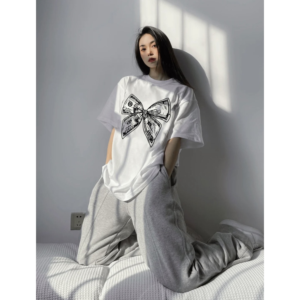 Áo thun form rộng unisex chất vải cotton MT003 Miucho Brand in graphic