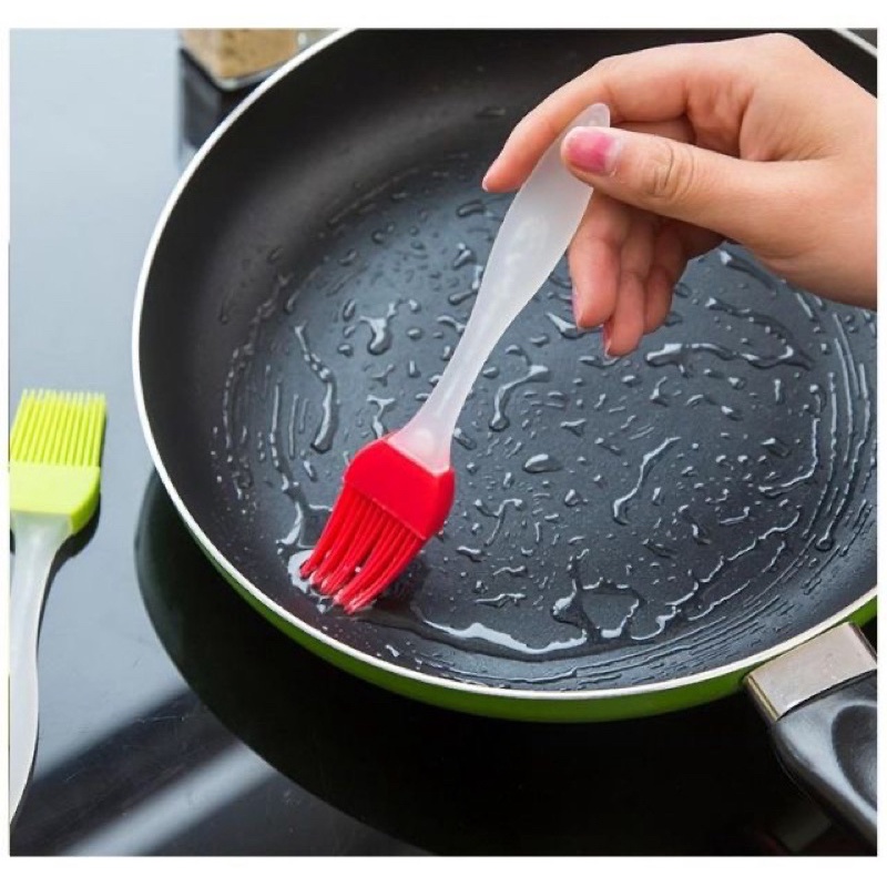 Chổi quét dầu ăn silicon chịu nhiệt dùng phết bơ mỡ cho khuôn làm bánh, nướng thịt, nồi chiên không dầu dài 16cm
