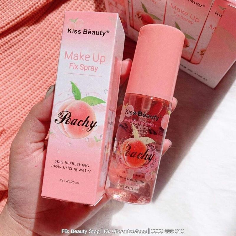 🎀 Xịt Khoá Nền Cấp Ẩm Chống Mốc KISS BEAUTY Peachy 🎀 | BigBuy360 - bigbuy360.vn
