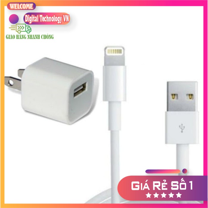 Bộ Sạc IPHONE Lightning Hàng Chuẩn Không Loạn - Không Kén Khi Sạc - Ít Lỗi - Bảo Hành Lỗi 1 Đổi 1