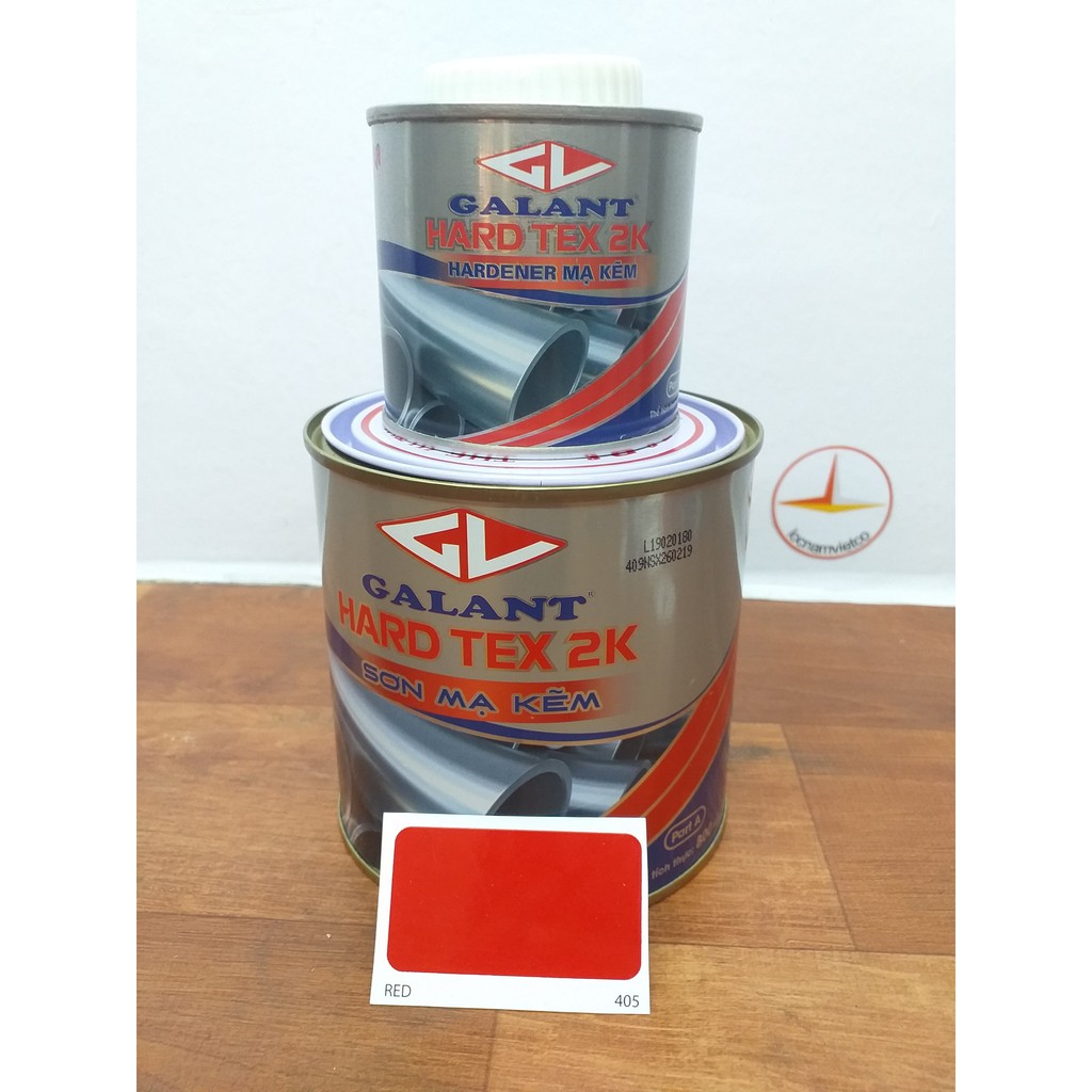 Sơn sắt kẽm màu đỏ hai thành phần Hardtex 405 (1Lít/bộ)