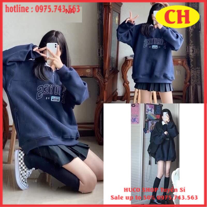 Áo Sweater Nữ Cao cổ Nỉ 1988  Polo trắng khoá zip form thụng tay bồng ulzzang unisex freeszie | BigBuy360 - bigbuy360.vn