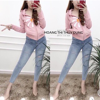 ÁO KHOÁT DA CÁ Bông Hoa [Henry Shop]