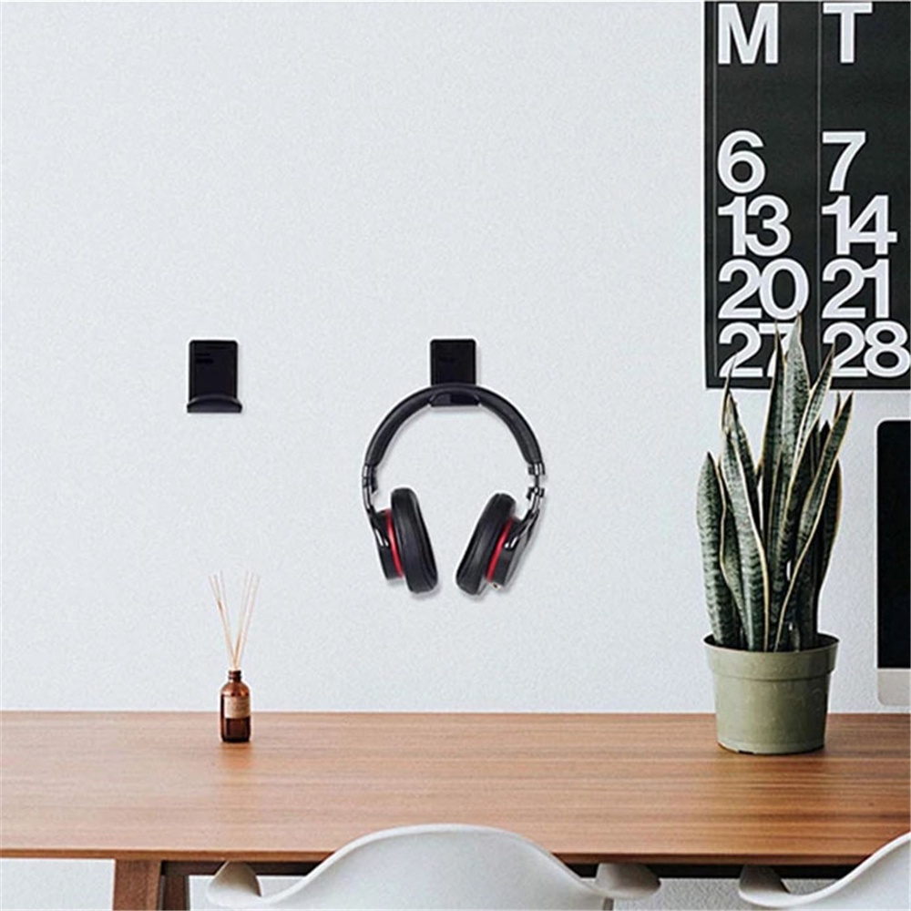 Set 1 Hoặc 2 Móc Treo Tai Nghe Hình Chữ L Gắn Dưới Bàn Tiện Dụng Đứng