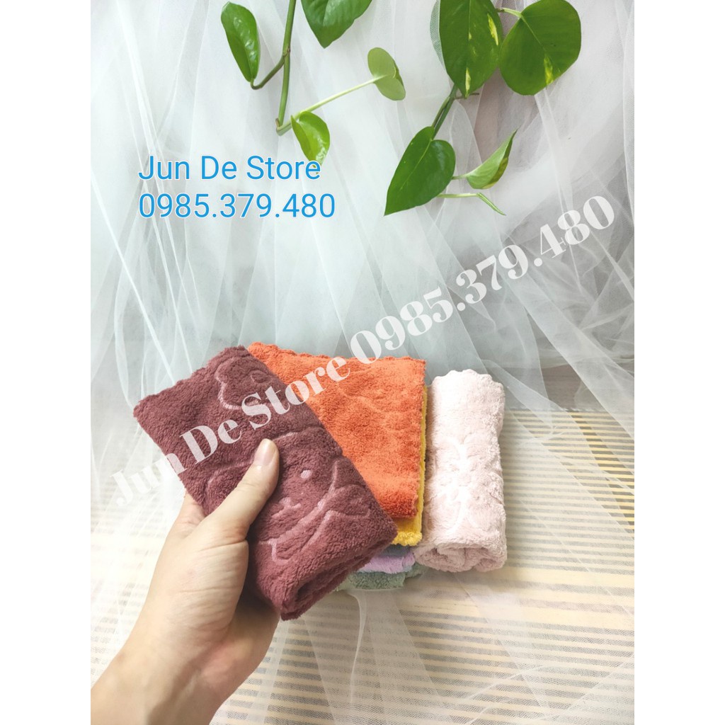 Combo 10 - 50 chiếc khăn lau đa năng 30x30 in hình họa tiết. Lông mượt, đanh.