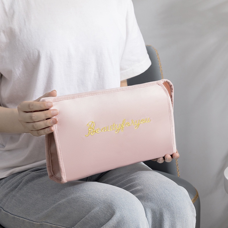 Túi Đựng Mỹ Phẩm Du Lịch Bằng Vải flannel Phong Cách Hàn Quốc