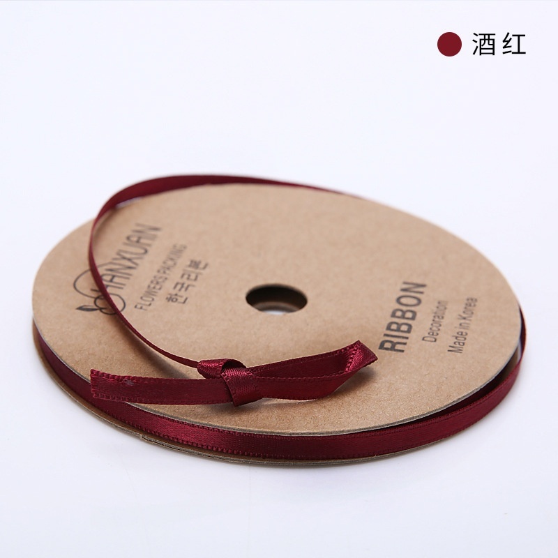 Cuộn Dây Ruy Băng Bằng Satin Nhiều Màu Sắc 5Mmx10Y Trang Trí Tiệc Thủ Công Mate