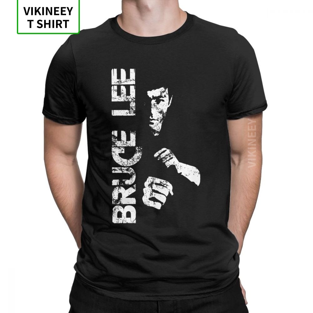 Áo Thun 100% Cotton Tay Ngắn In Hình Bruce Lee Dành Cho Nam