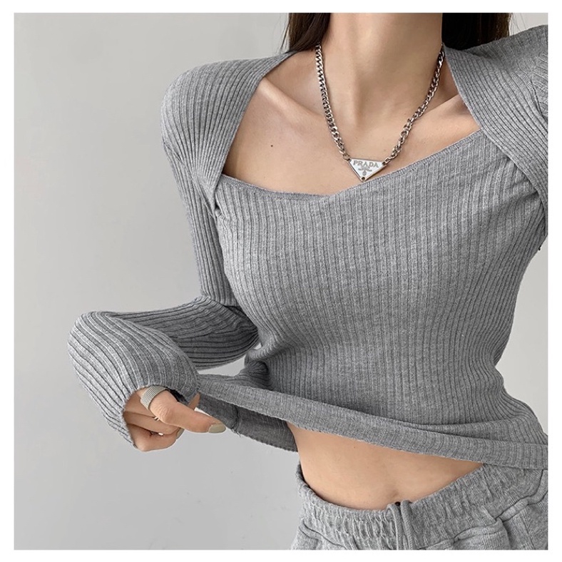 ÁO LEN CỔ VUÔNG SIÊU SANG CHẢNH HÀNG ĐẸP QUẢNG CHÂU CÓ ẢNH THẬT | BigBuy360 - bigbuy360.vn