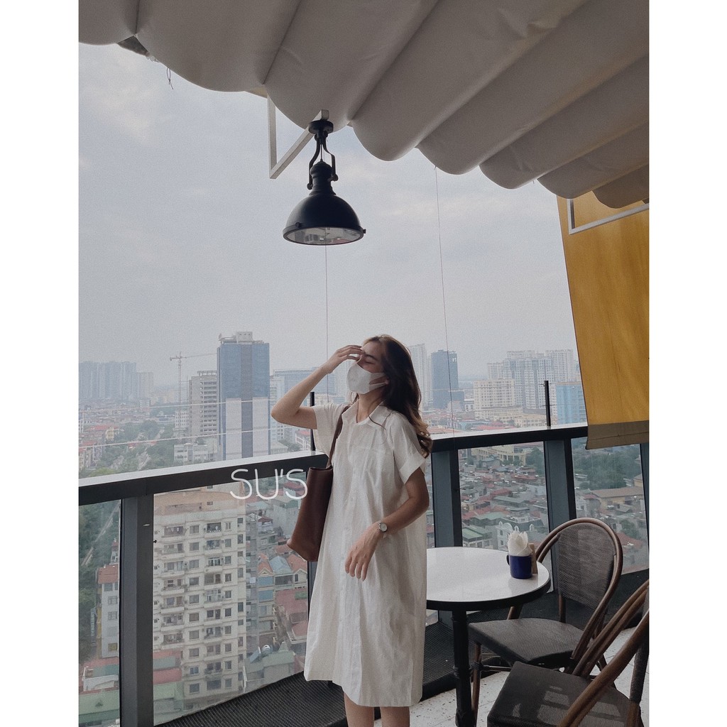 Váy sơ mi oversize tay gập V517 SUSTORE