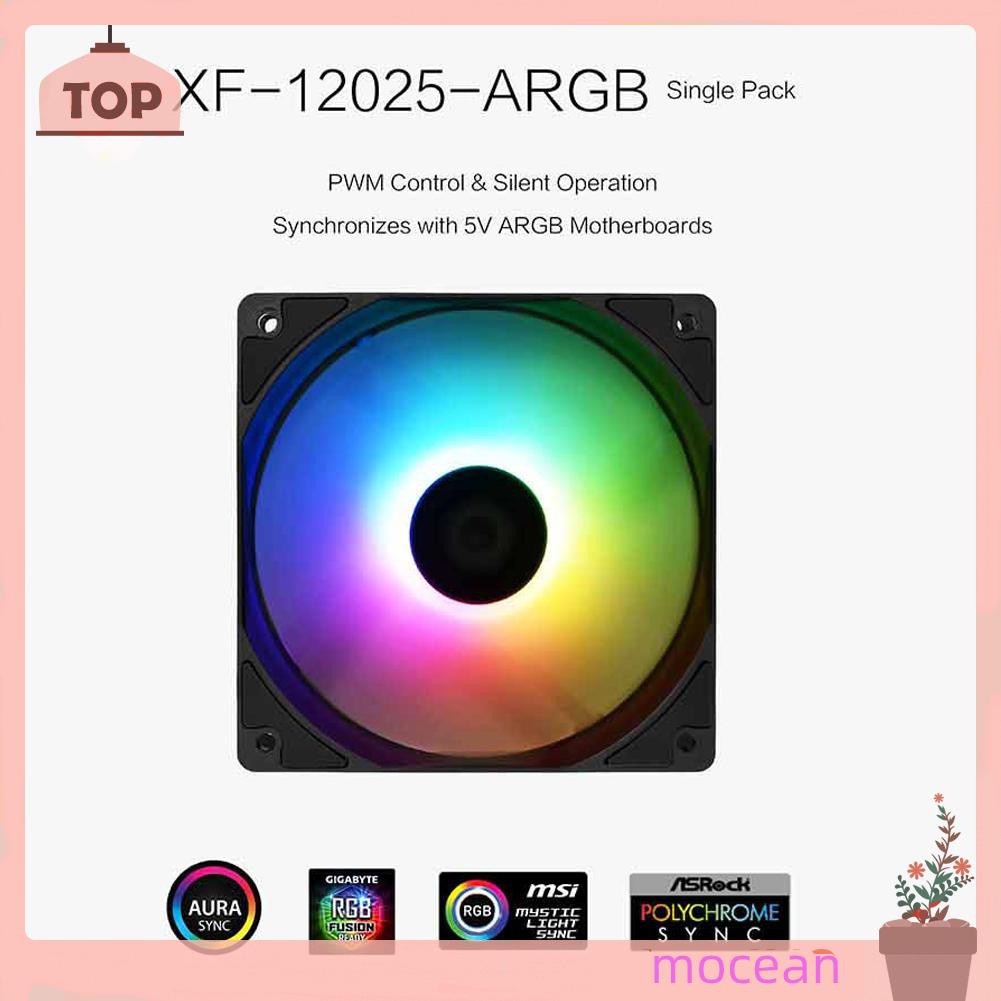 Quạt Tản Nhiệt Mocean Xf-12025-Argb Pwm Pc 120mm Màu Rgb