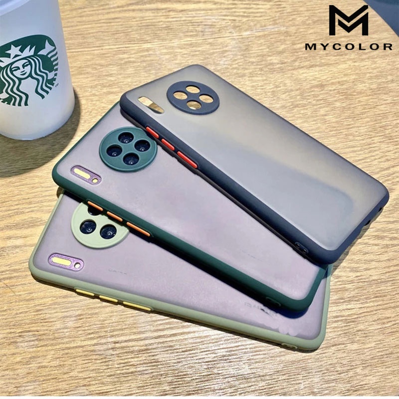 Ốp điện thoại cứng mặt nhám trong suốt chống sốc cho Huawei Mate 40 Pro 30 20 Pro 5G 4G 2022