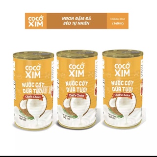 3 lon nước cốt dừa chef"s choice cocoxim lon 160ml lựa chon mới của bếp việt -tháianh