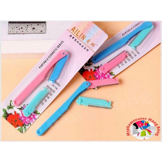 Dao Cạo Tỉa Lông Mày - Tỉa Khuôn Mày - Chân Mày Bạn Nữ Ailin - Tặng Kèm 2 Lưỡi Dao
