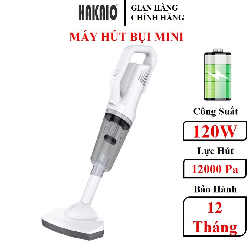 Máy hút bụi cầm tay HAKAIO ST 6010  hút bụi giường, ô tô không dây lực hút 12000PA hút liên tục 30 phút