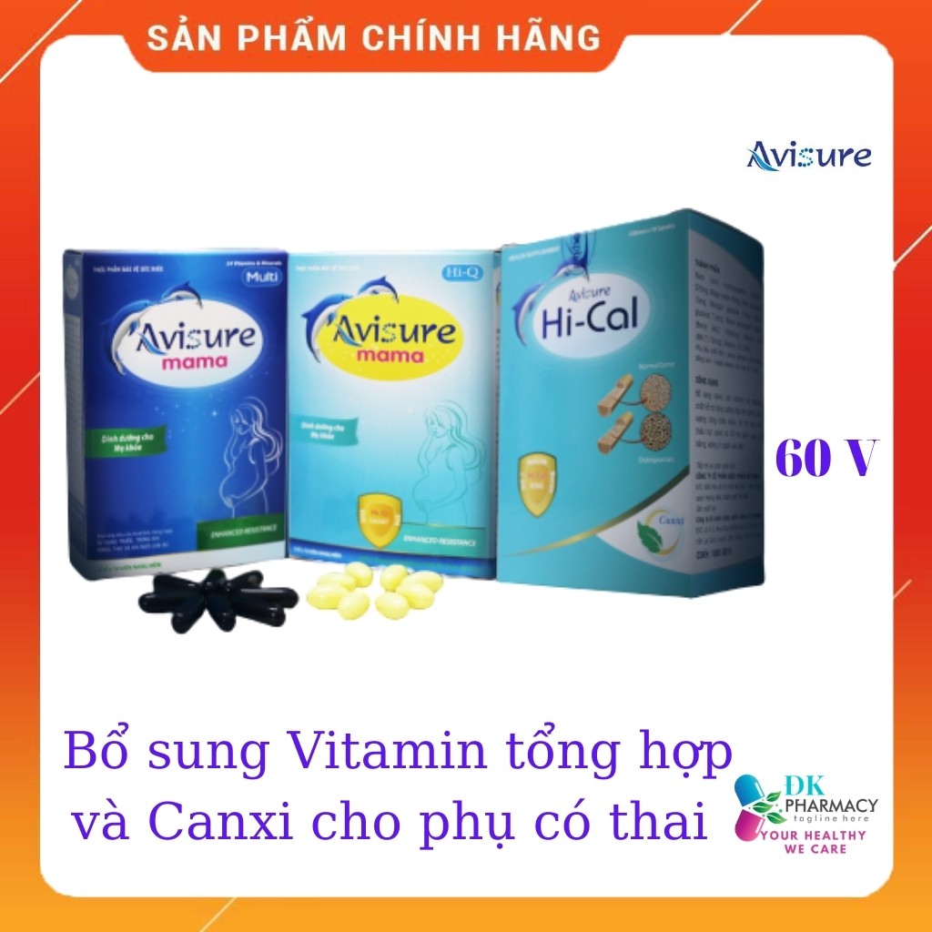 Avisure Mama và Avisure Hi-cal - Bổ sung DHA, EPA, Canxi, Vitamin và khoáng chất cần thiết cho phụ nữ mang thai