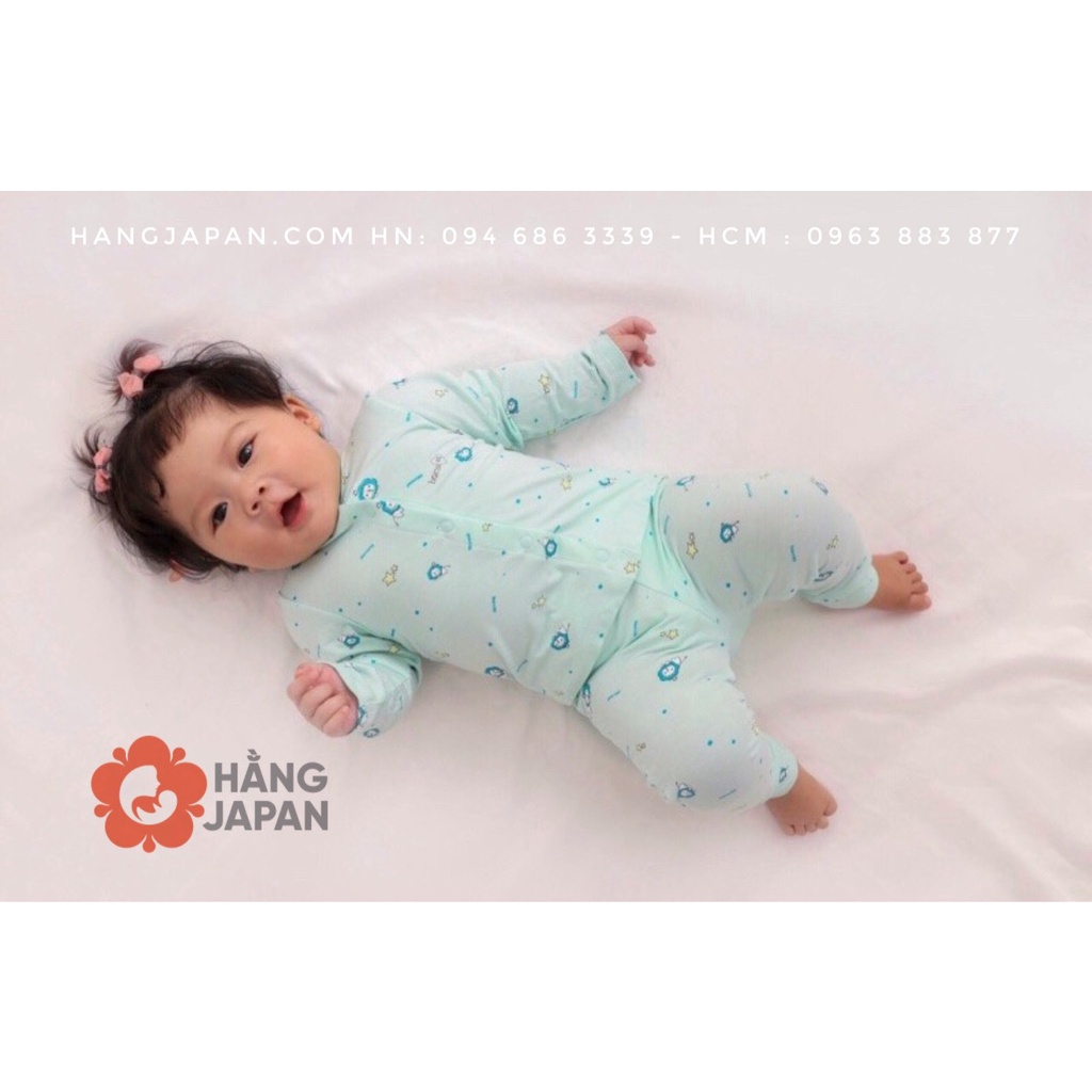 Bộ cộc tay, dài tay raglan cài vai chất modal họa tiết Bons99 cho bé màu ngẫu nhiên