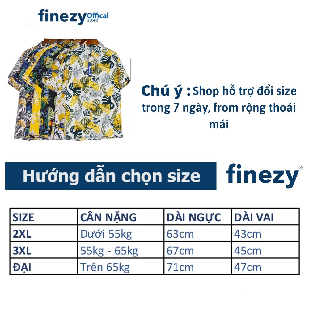 Áo hoa lá đi biển cho nhóm nam nữ, gia đình, quần áo nhóm đi du lịch vải thái thoáng mát Finezy