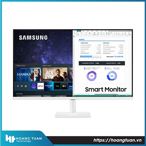 Màn hình thông minh Samsung LS27AM501NEXXV 27.0Inch/Full HD/60Hz/ VA/tích hợp loa (màu trắng)