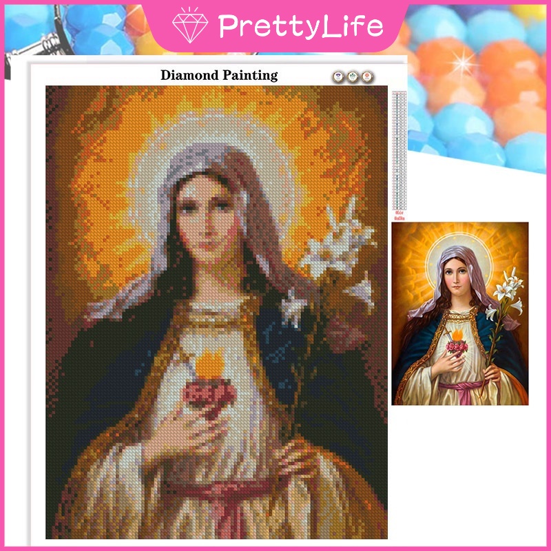Bộ Tranh Đính Đá Tự Làm Hình Chúa Jesus 40x50cm