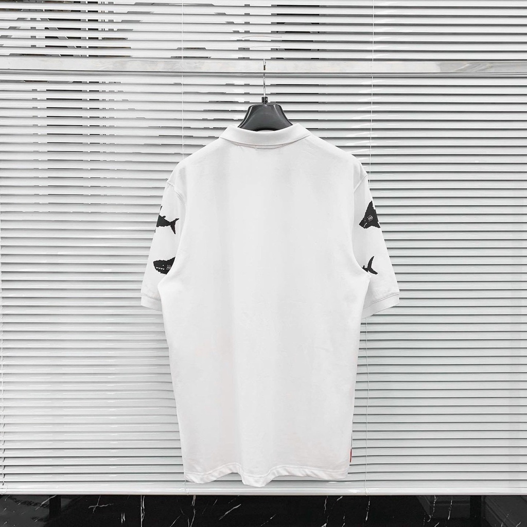 Thời trang nam, áo polo in hình cá mập, polo nam, polo có cổ nam