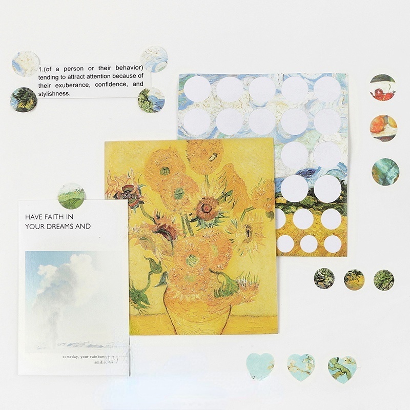 Set 3 Tấm Sticker Chấm Bi Trang Trí Sổ Tay