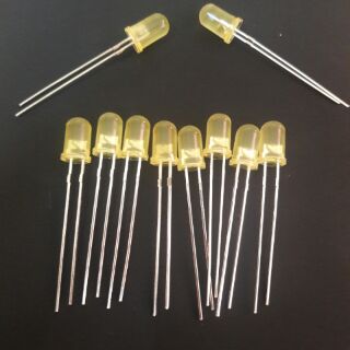 10 bóng led 5mm phủ màu vàng