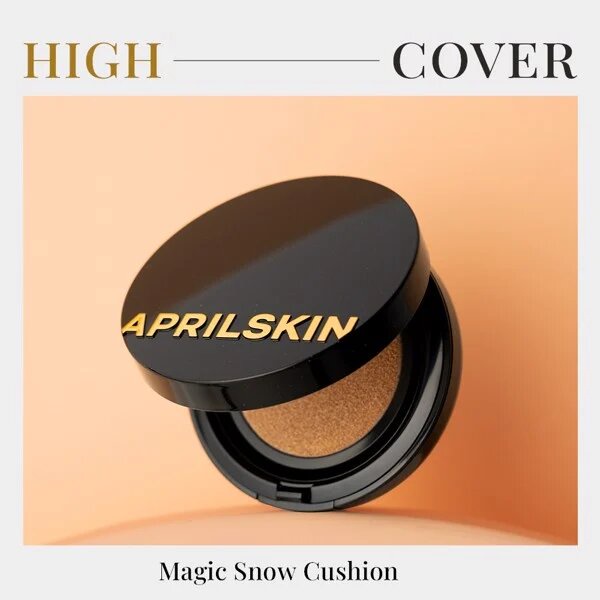 Phấn Nước April Skin Magic Snow Cushion Triple Cover Powder Moisture Serum Base 24-HR Fixing 15Gr [MẪU MỚI 2022]