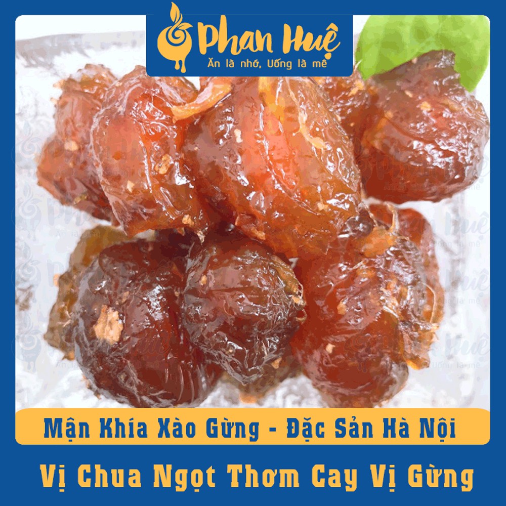 Ô mai xí muội mận khía xào gừng chua ngọt Phan Huệ hộp 100g 300g 500g đặc sản Hà Nội