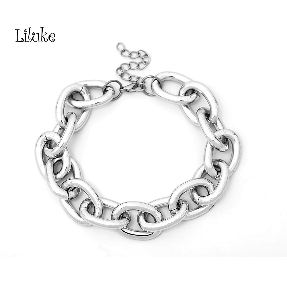 Vòng Cổ Choker Dây Xích Bản Lớn Cá Tính Cho Nữ