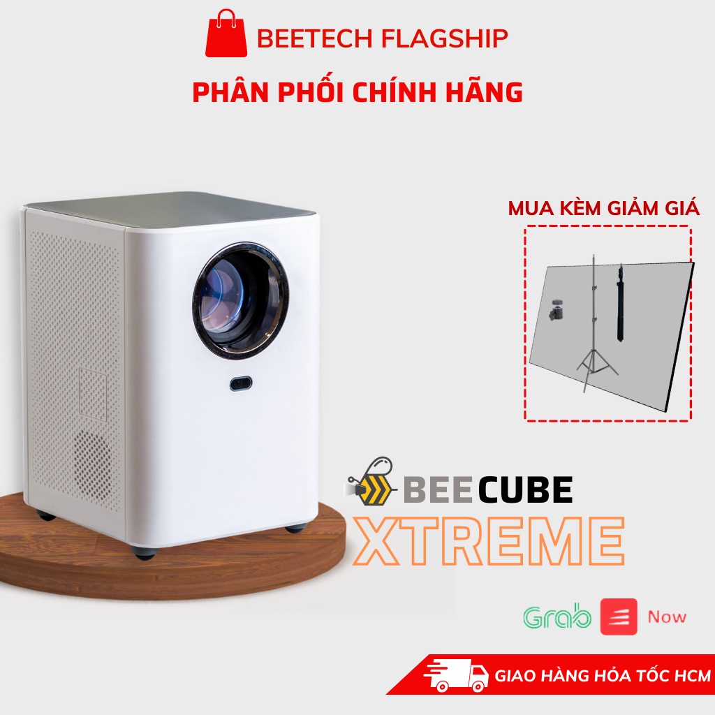 Máy Chiếu Mini Beecube Xtreme – Độ Sáng Cực Lớn 7000 Lumen – Full HD 1080P – Máy Chiếu 4k – Android 9.0