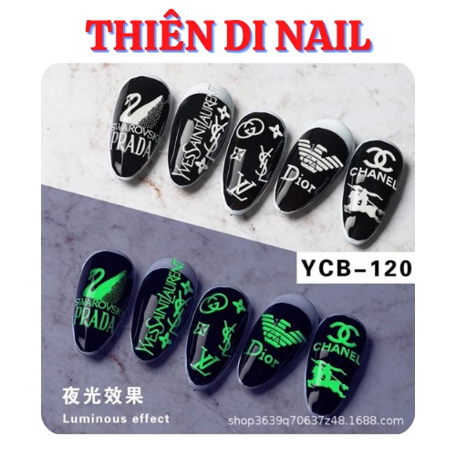 Stick thương hiệu phát sáng, stick dán móng thương hiệu Thiên Di Nail