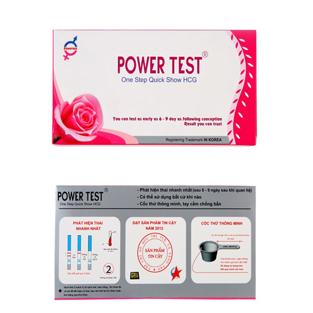 [Hỏa tốc] Combo 3 Que thử thai Powertest - Que thử thai phát hiện sớm - Test thử thai nhanh, hiệu quả tức thì - Che tên