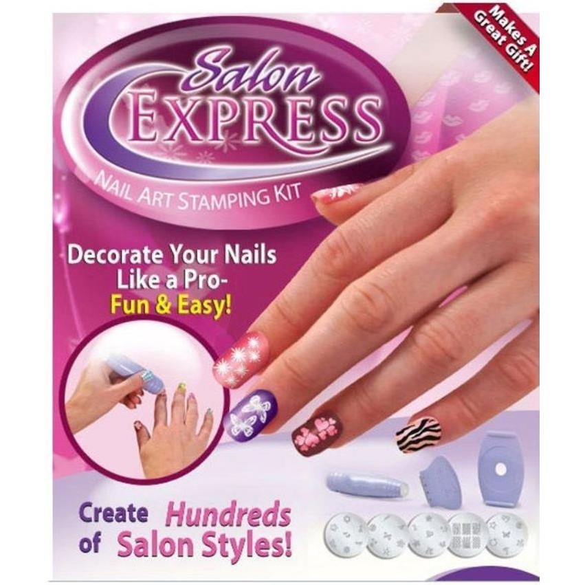 Bộ dụng cụ in vẽ móng tay siêu nhanh Salon Express