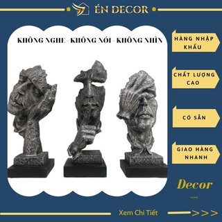 Tượng 3 Không, Không Nghe, không Nói, Không Nhìn, Trang Trí Nhà cửa Én decor