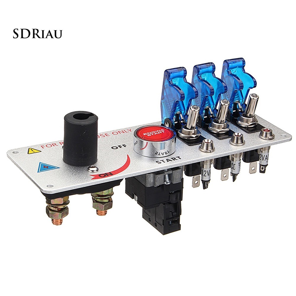 Bảng công tắc đèn Led On/Off khởi động động cơ 12V tự động dành cho xe hơi