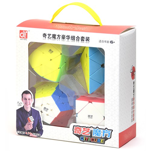 Combo Rubik Biến Thể QiYi Gift Box Set 3 Set 4 Mastermorphix Pyraminx Megaminx Skewb Ivy cube