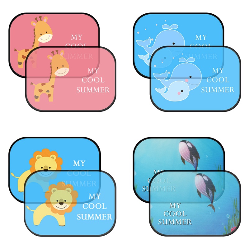 Tấm Che Nắng Cách Nhiệt Họa Tiết Hoạt Hình Cho Cửa Sổ Xe Hơi