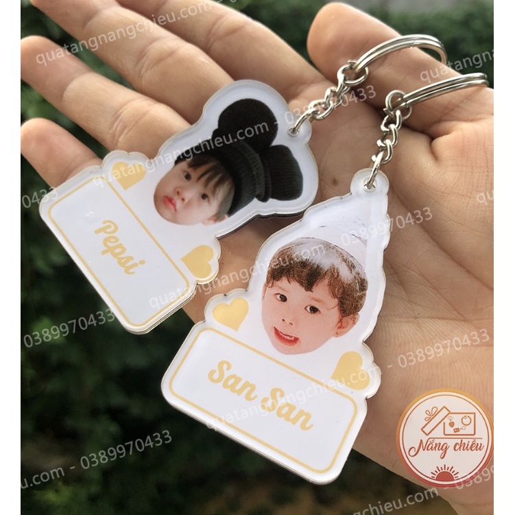 Phụ kiện balo- Móc khóa in hình dễ thương- ghép chibi xinh xắn theo yêu cầu