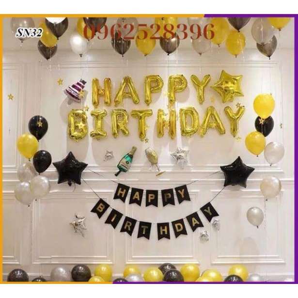 [Nhiều Mẫu Lựa Đẹp]❤️Đầy Đủ❤️Set Bóng Trang Trí Sinh Nhật SN3032