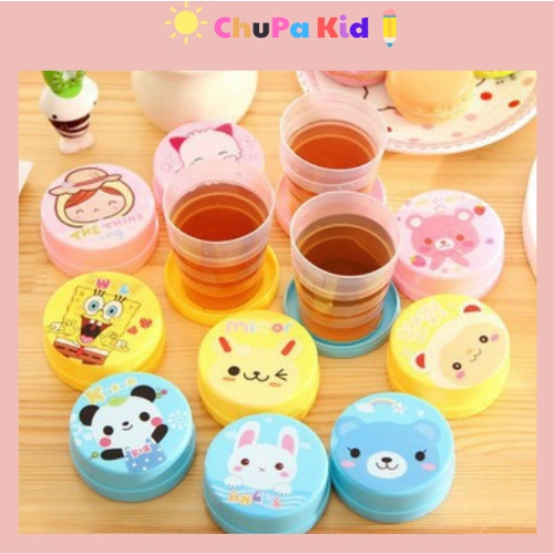 Cốc nhựa gấp gọn du lịch tiện lợi đi xa cho mẹ và bé