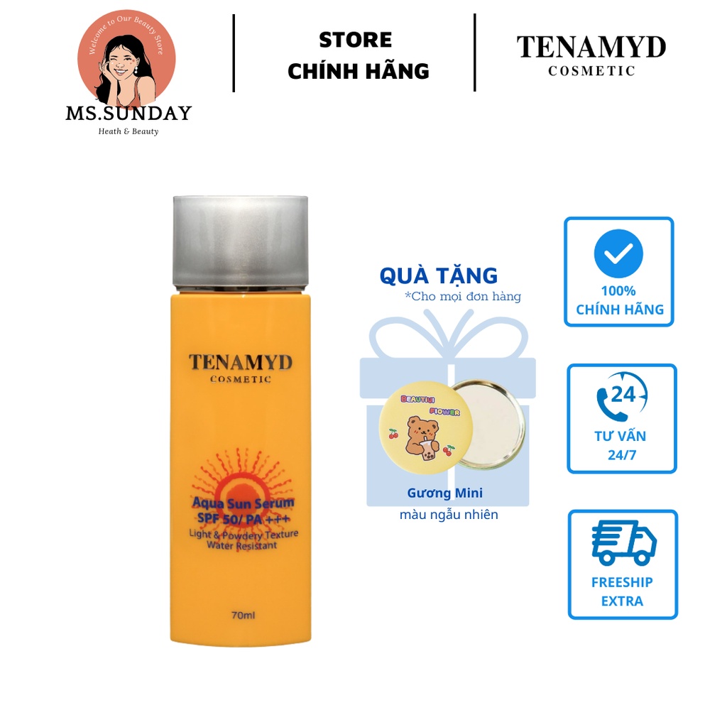 TINH CHẤT CHỐNG NẮNG DẠNG NƯỚC - TENAMYD - AQUA SUN SERUM SPF50/PA+++