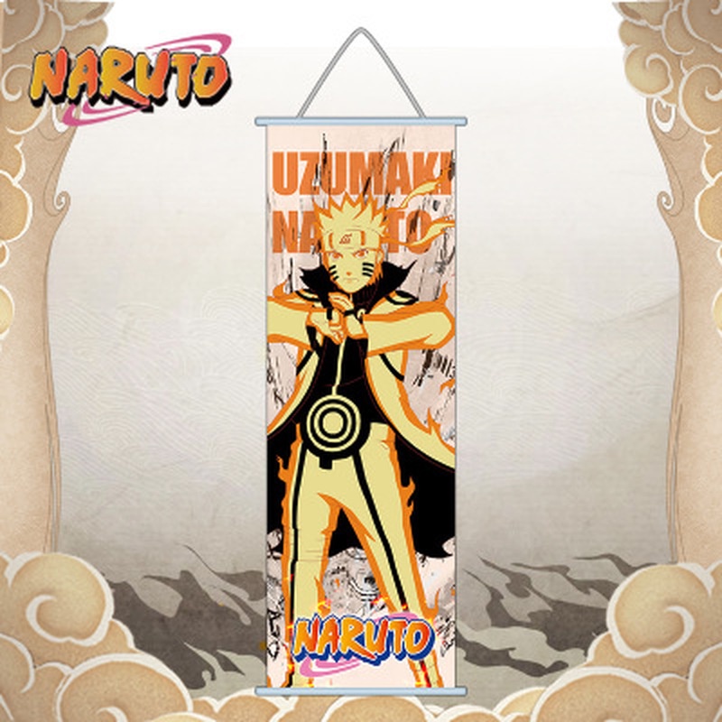 Tranh cuốn bằng vải treo tường hình hoạt hình nhân vật Naruto Kakashi Uchiha Itachi