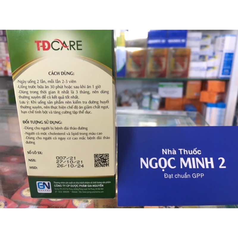 ✅ [Chính Hãng] Viên uống TĐ Care hộp 60 viên [ giúp hạ đường huyết] và giảm nguy cơ biến chứng của bệnh tiểu đường