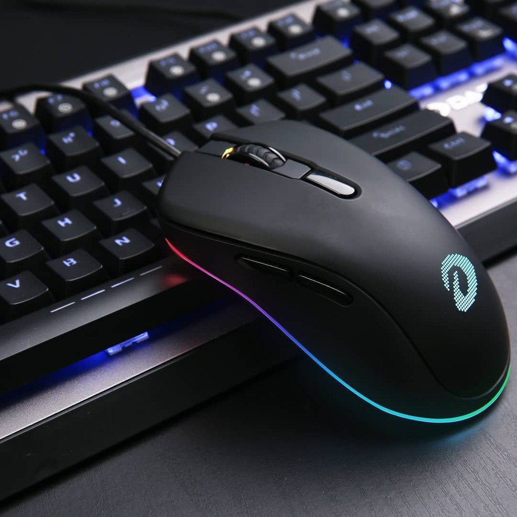 Chuột Gaming DareU EM908 Black (LED RGB, BRAVO sensor)