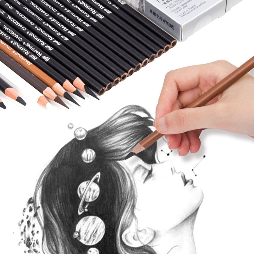 Bút Chì Mềm Không Độc Hại Nhiều Màu Sắc Dùng Vẽ Tranh Chuyên Nghiệp