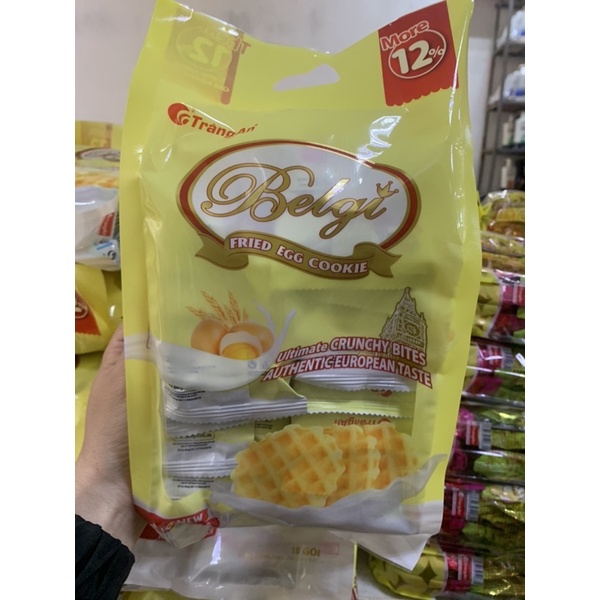 Bánh Cookie Trứng Sữa Belgi Tràng An Giòn Xốp Trọn Vị Châu Âu Túi 250g