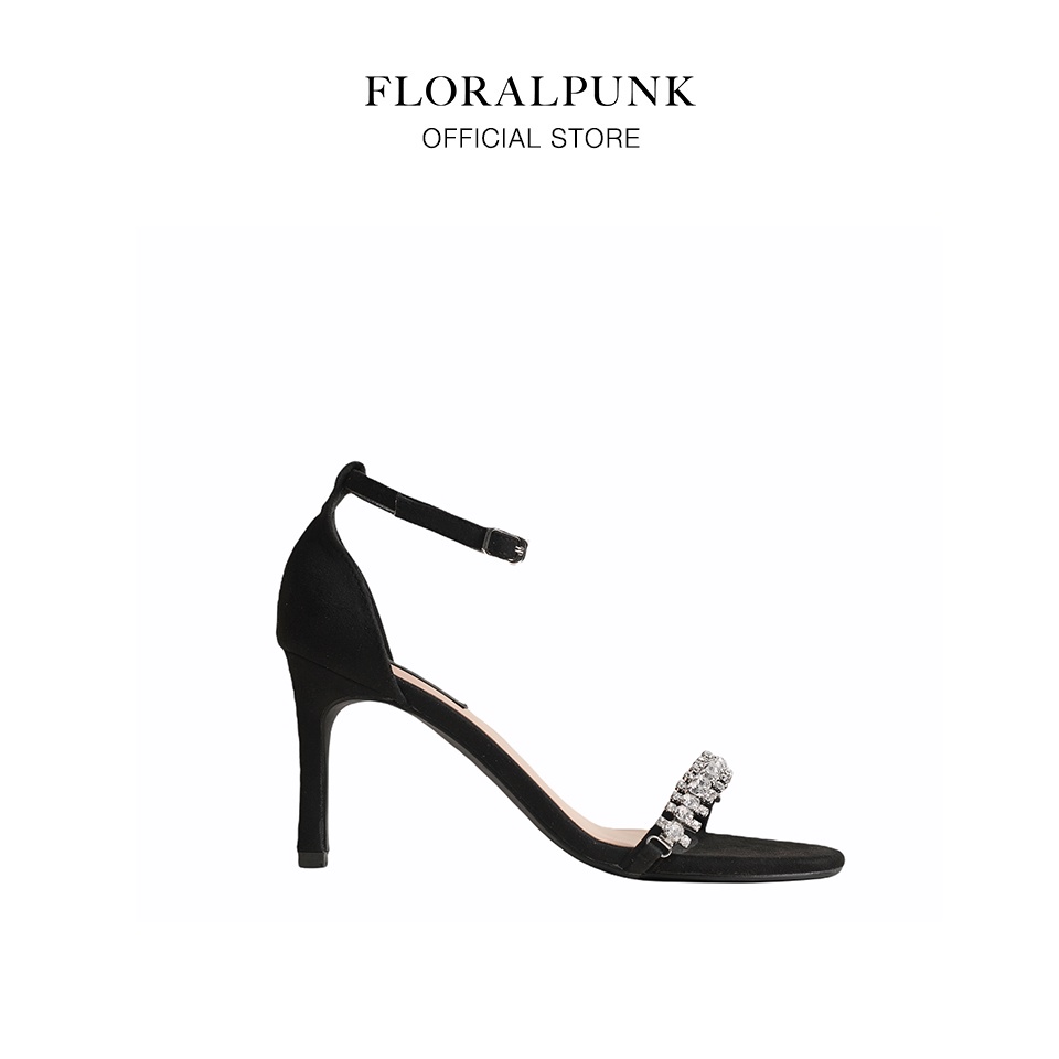 Giày cao gót nữ Floralpunk Diana Heels 9cm màu đen -HC)*3