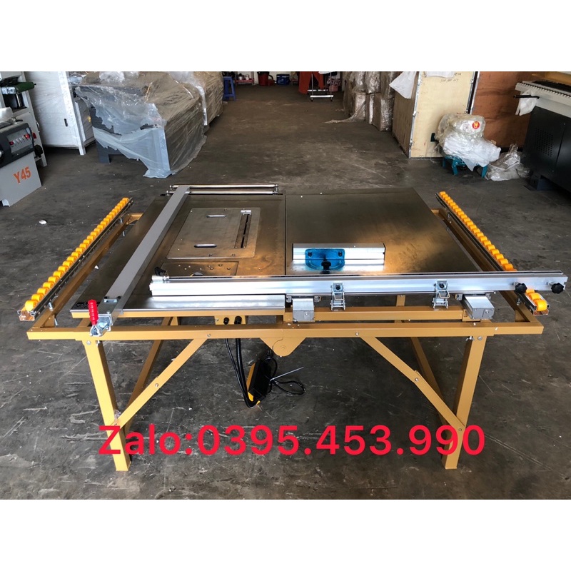 Cưa bàn trượt mini hệ nâng hạ điện