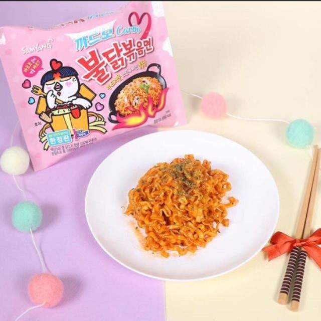 Mì Cay Hàn Quốc, Mì Cay Samyang Vị Carbonara Thùng 40 Gói 130Gr